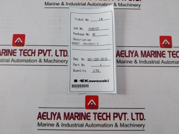 Valqua 6500 Gasket 180X180Xt1.5