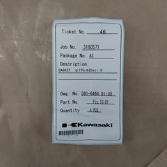 Valqua 6501 Non-asbestos Gasket For Boiler Fg Non-return Valve