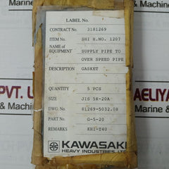Valqua 6501 Non-asbestos Gasket For Supply To Over Speed Pipe G-5-20
