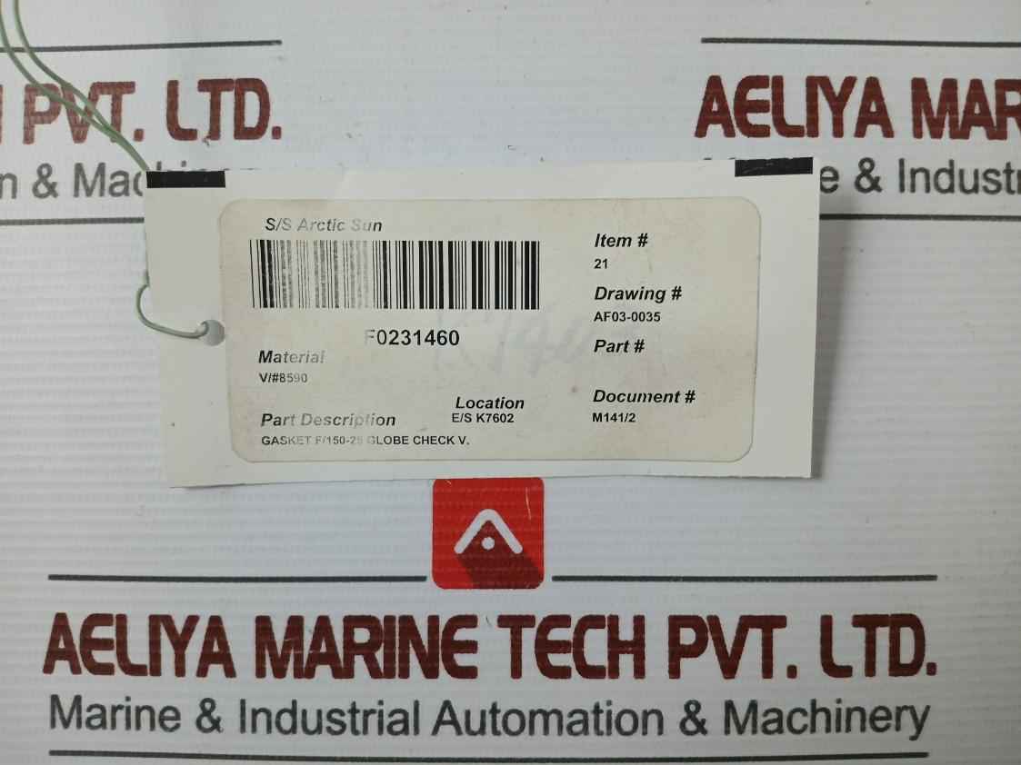 Valqua F0231460 Gasket/Green Tight 300-25A Af03-0035