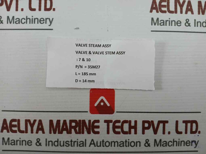 Valve & Valve Stem Assembly 3Sm27