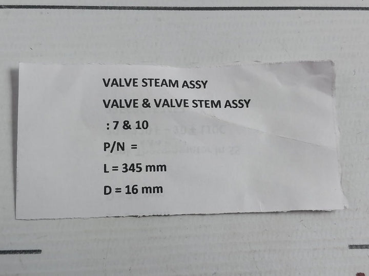 Valve & Valve Stem Assy 6Sd352 -1.500 Kg