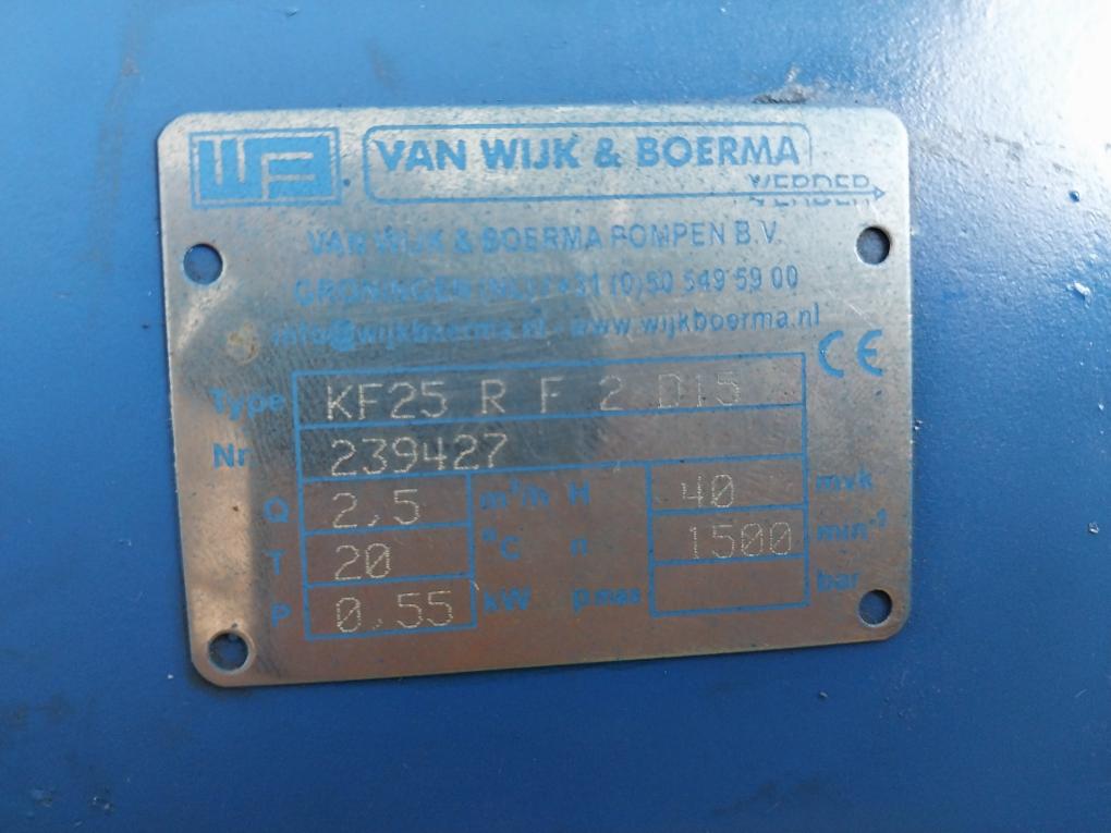 Van Wijk & Boerma Kf25 R F 2 D15 Electric Motor Dma2 80K4