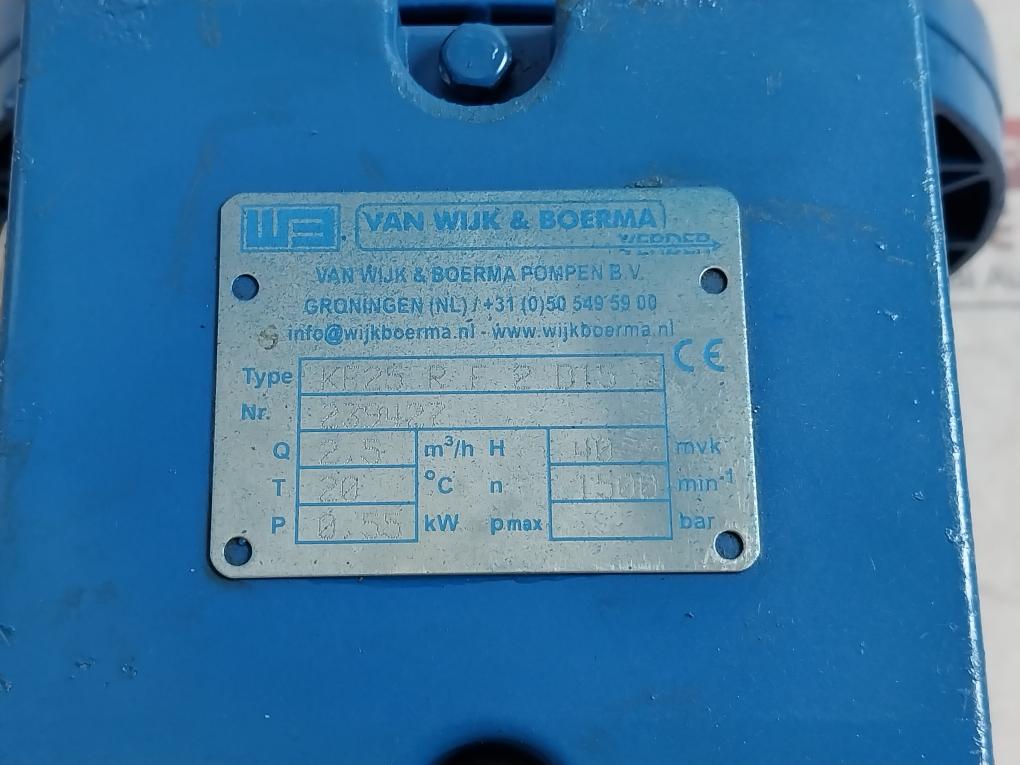 Van Wijk & Boerma Kf25 R F 2 D15 Electric Motor Dma2 80K4