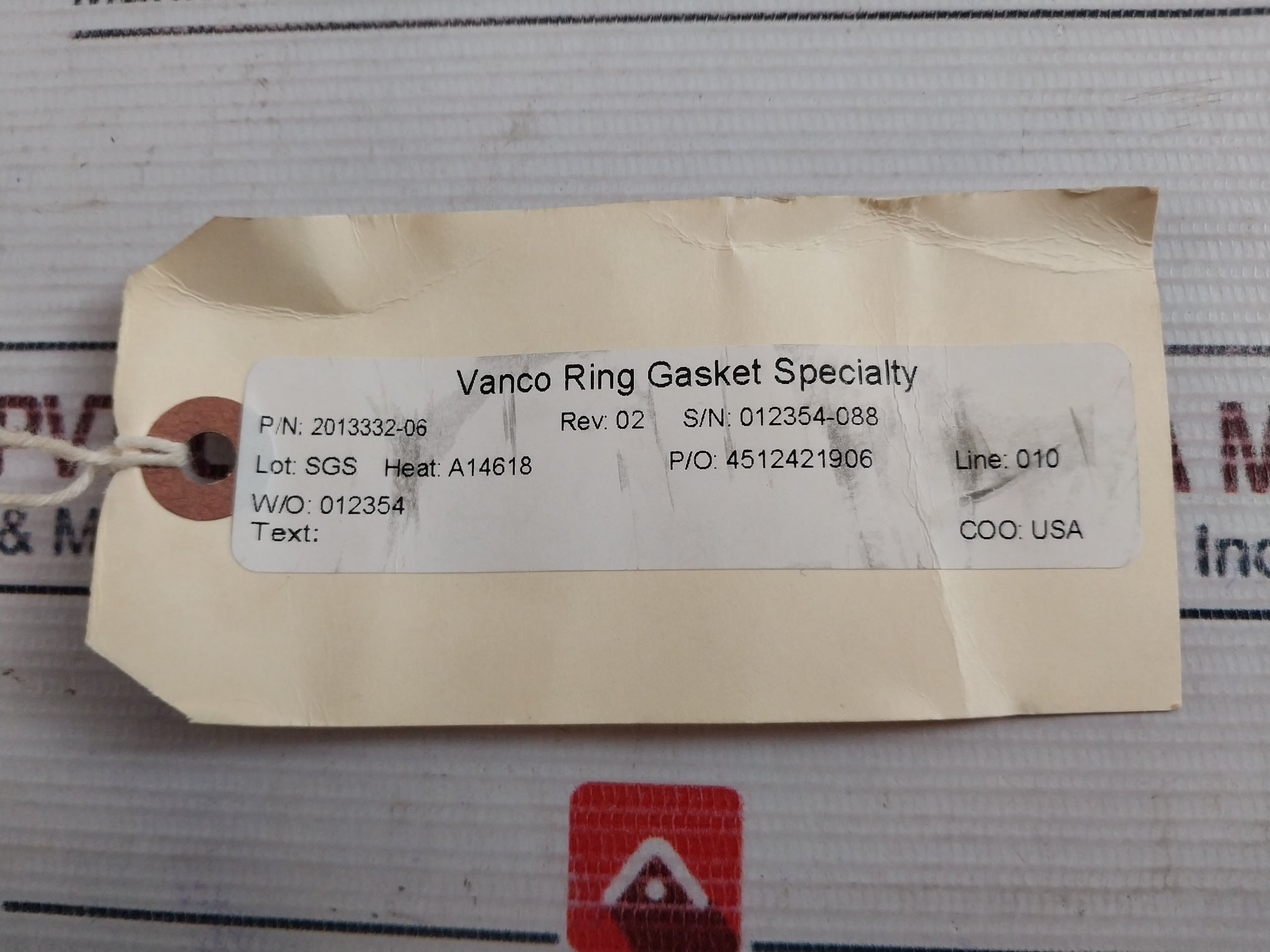 Vanco 2013332-06 Cameron Ring Gasket A14618 Psl1-4 Rev 02