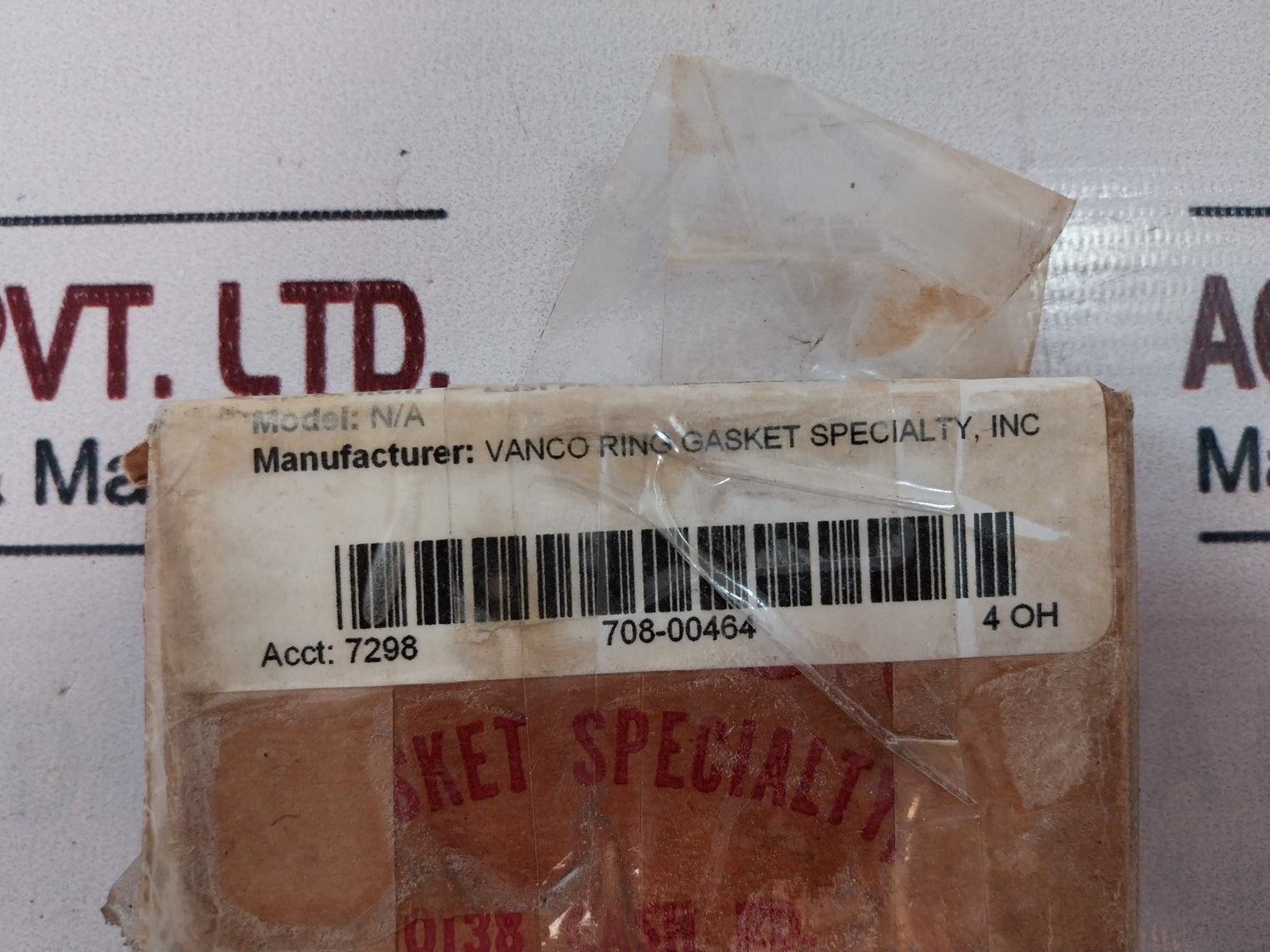 Vanco Bx152-s316-4 Gasket Ring Bx152-316Ss 6A0003