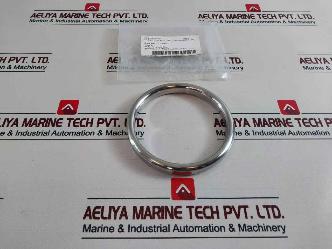 Vanco 6A0003 316 Stainless Steel Oval Ring Gasket 207069