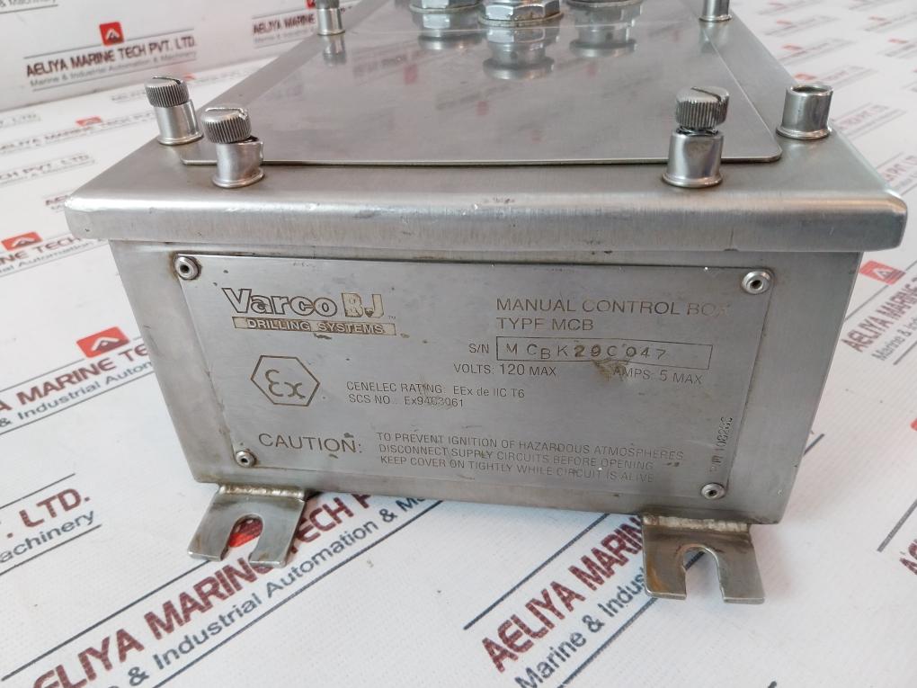 Varco BJ Explosion Proof Drilling MCB Manual Control Box EEx de IIC T6 120V 5A