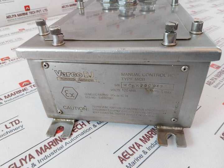 Varco BJ Explosion Proof Drilling MCB Manual Control Box EEx de IIC T6 120V 5A