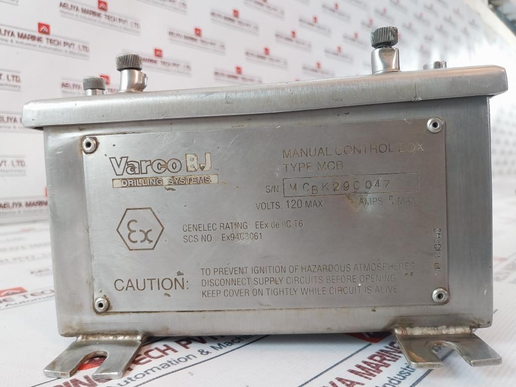 Varco BJ Explosion Proof Drilling MCB Manual Control Box EEx de IIC T6 120V 5A