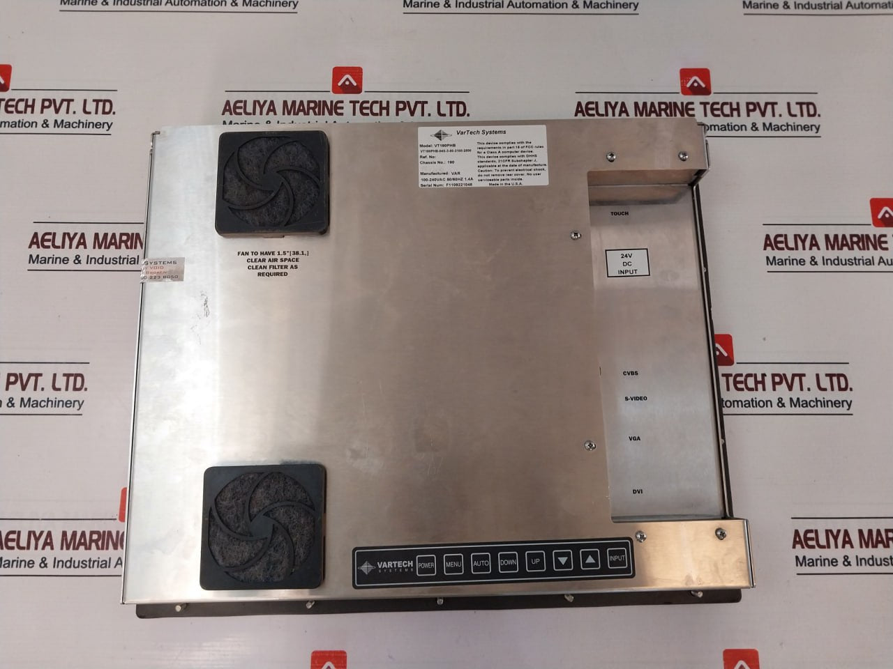 Vartech Systems Vt190Phb Touch Panel Monitor 100-240Vac 50/60Hz 1.4A