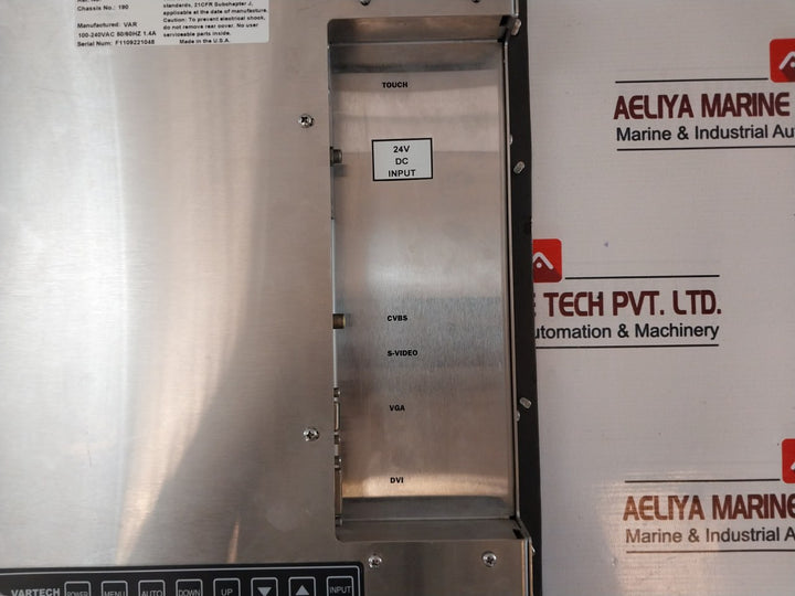 Vartech Systems Vt190Phb Touch Panel Monitor 100-240Vac 50/60Hz 1.4A