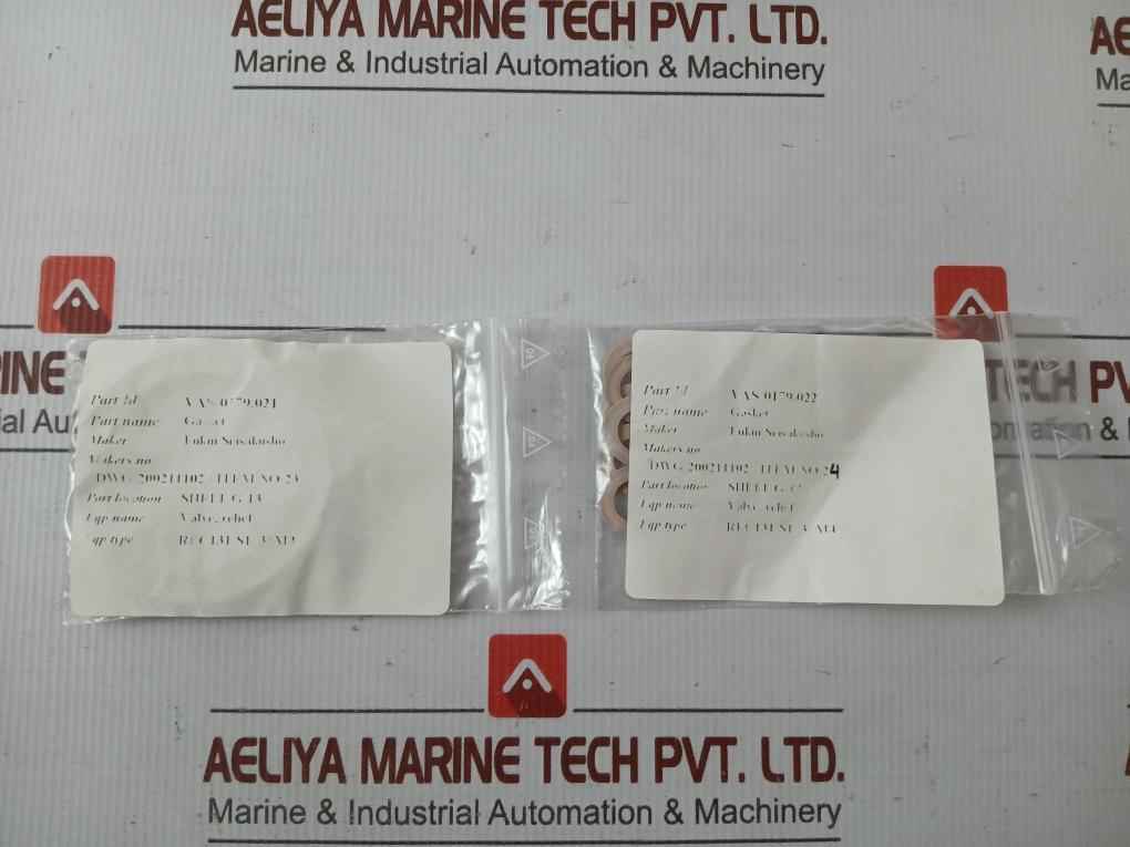 Vas-0179.020 Relief Valve Gasket Packing Kit Fukui Seisakusho