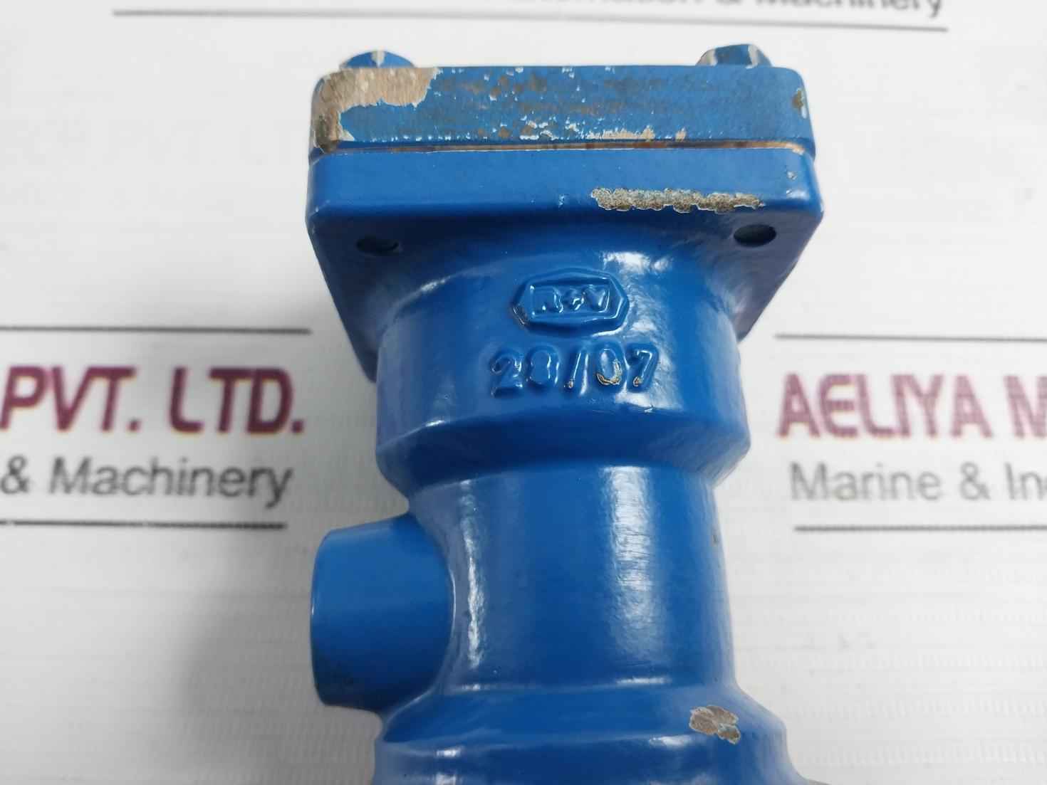 Vatec 15006 Inline Valve Body-blue Cast Metal, Flanged Ends, Heavy Duty