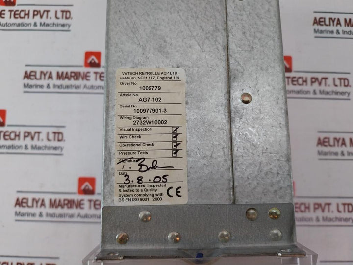 Vatech Reyrolle Argus 7 Earthfault Overcurrent Protection Relays Ag7-102