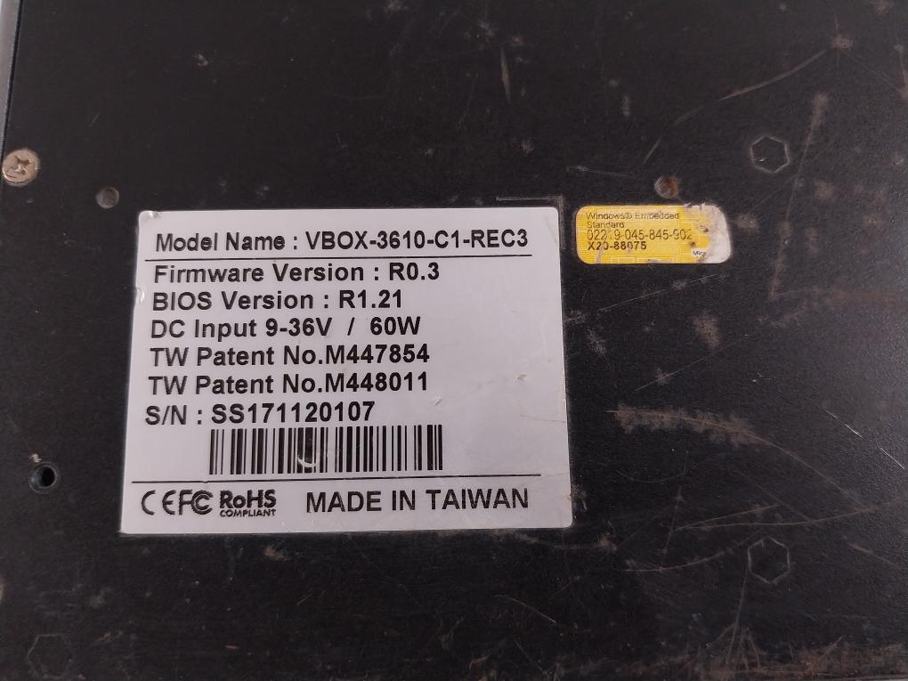 Vbox Mbox-8200 Rugged Intel Broadwell In-vehicle Computer Dc9V-36V (Not Working)