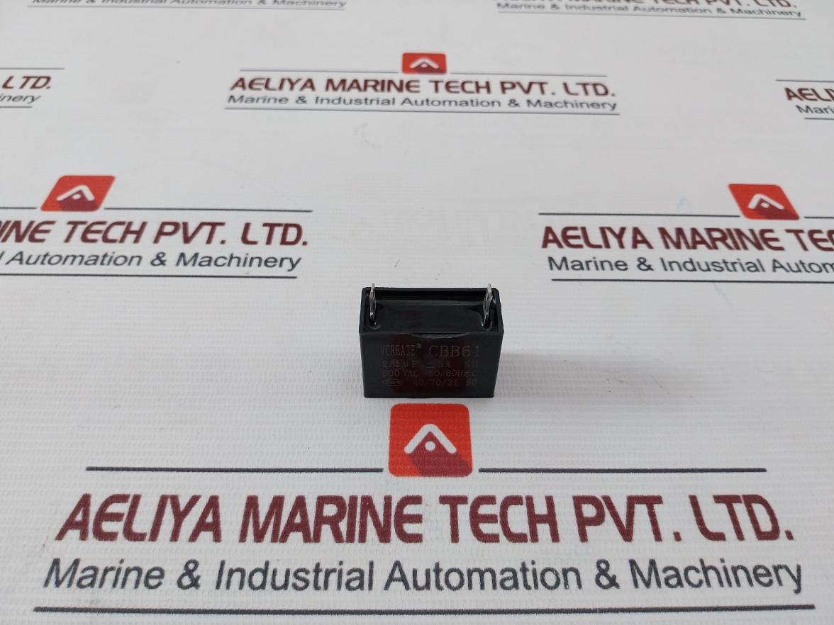 Vcreate Cbb61 Fan Capacitor 500Vac 50/60Hz C 2.15Uf