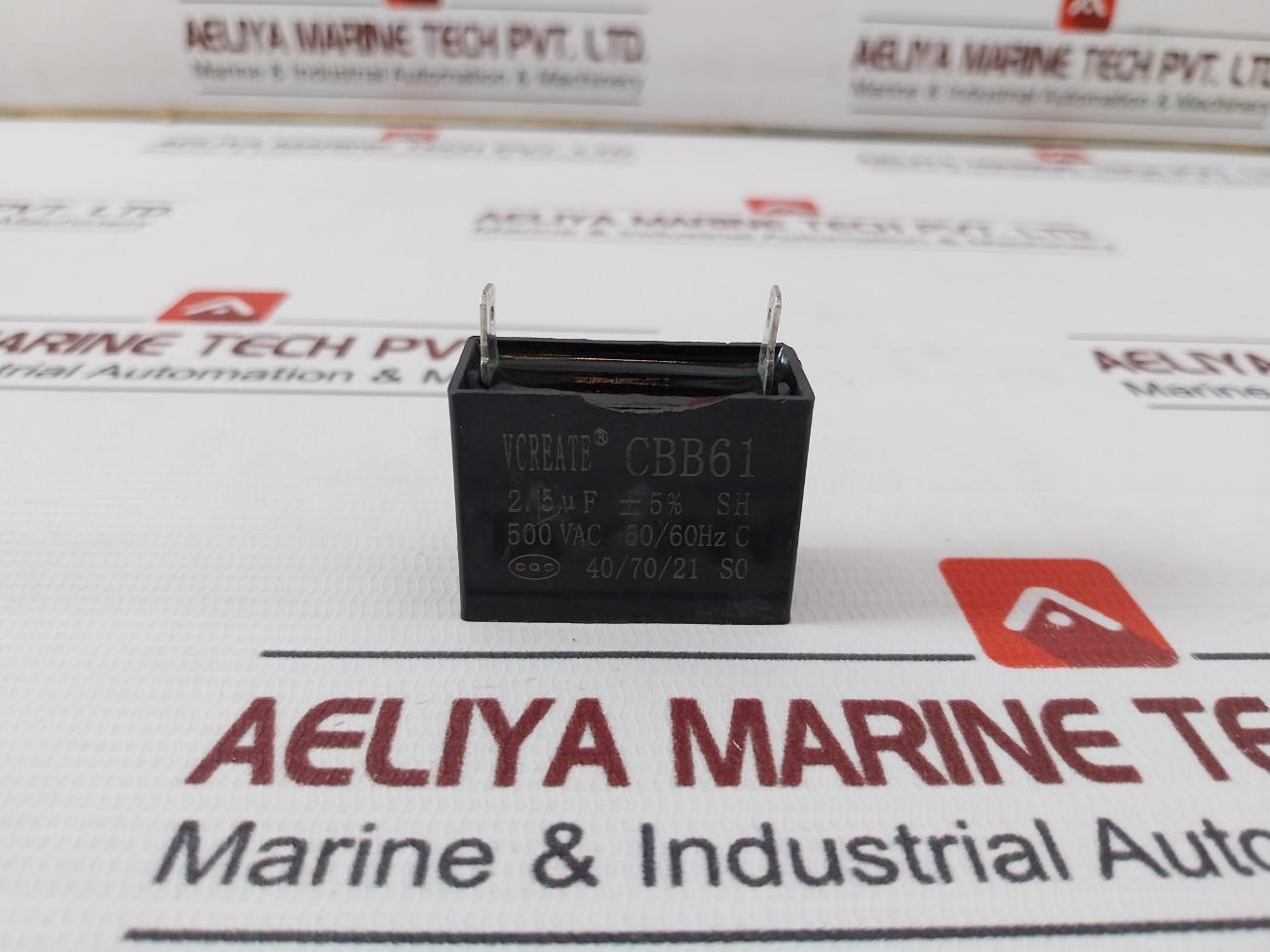 Vcreate Cbb61 Fan Capacitor 500Vac 50/60Hz C 2.15Uf