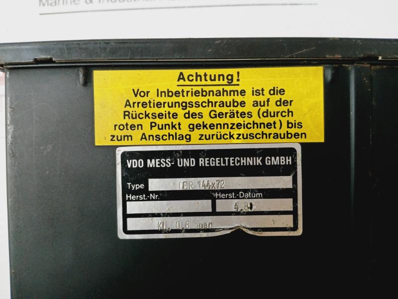 Vdo Mess Der 144X72 Panel Pressure Gauge 0-50 Mpa.S 0-220 Sec 0.99 15°c