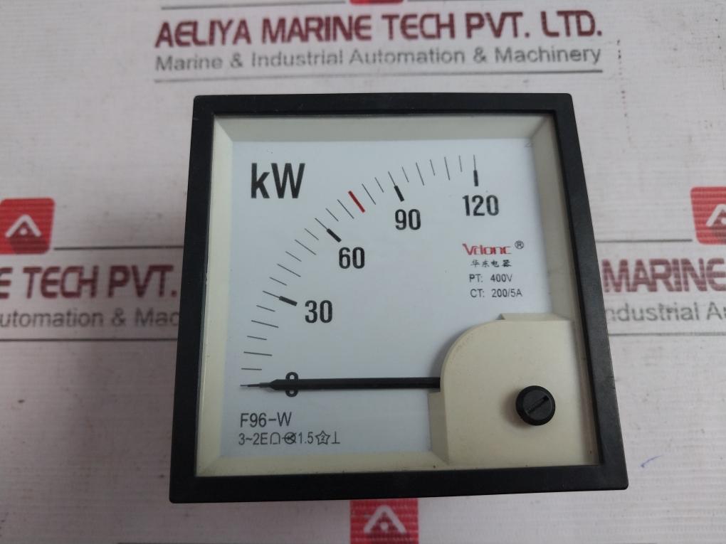 Vdonc F96-w Analog Voltmeter 0-120Kw 3-2E 400V 200/5A 163484 Wh13T00009 Co33