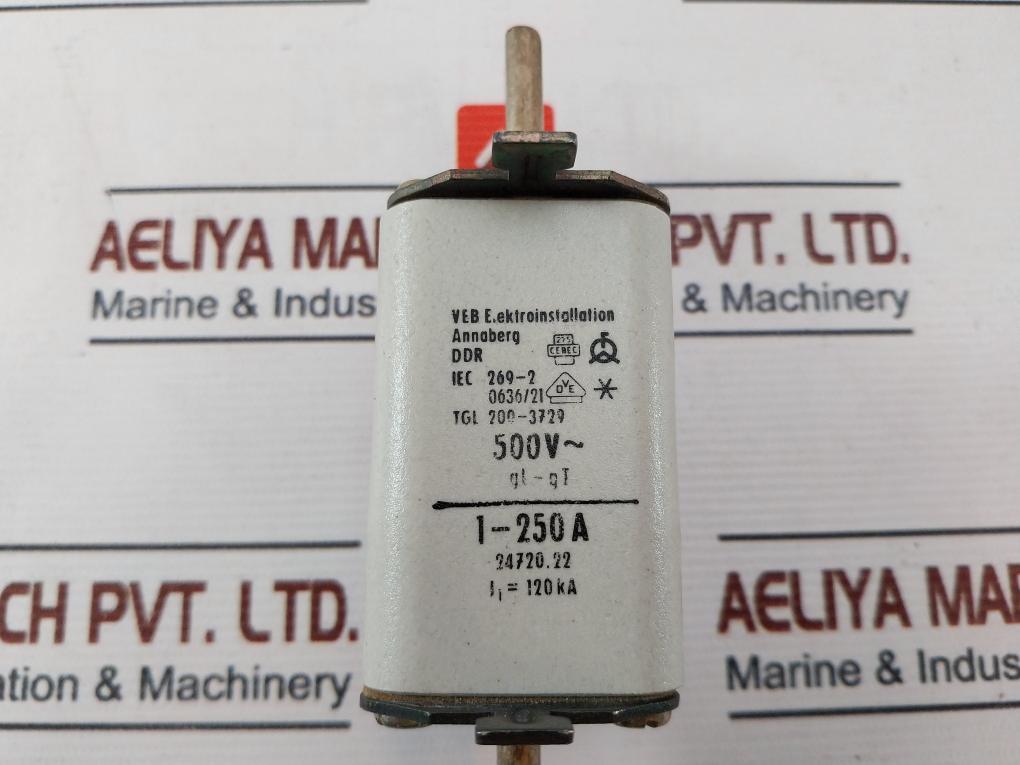 Veb E.Ektroinstallation Tgl 200-3729 Annaberg Fuse 500V 1-250 A