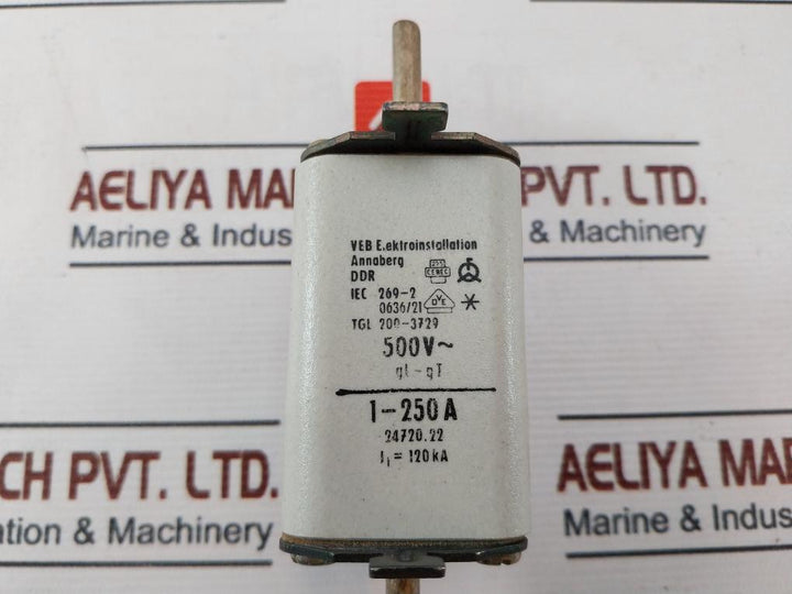 Veb E.Ektroinstallation Tgl 200-3729 Annaberg Fuse 500V 1-250 A