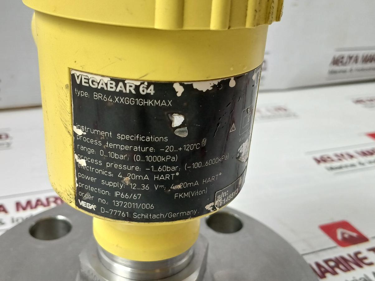 Vega Br64.Xxgg1Ghkmax Pressure Transmitter 12–36Vdc 4–20Ma 0-10Bar