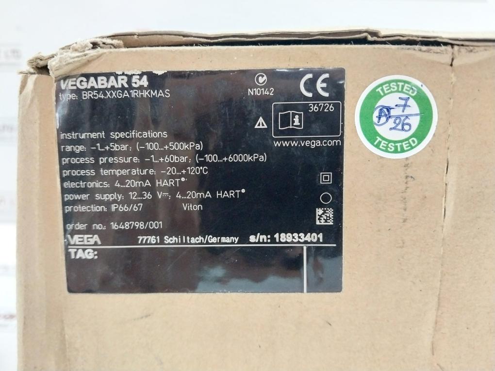 Vega Level Transmitter And Indicator Unit Br54.Xxga1Rhkmas 12-36Vdc