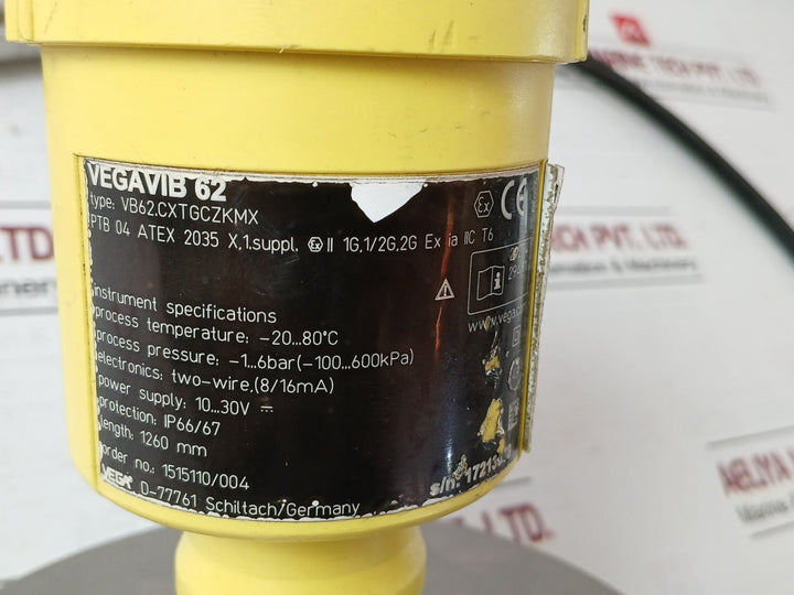Vega Vb62.Cxtgczkmx Vibration Level Switch Vb60Z L-125 Mm