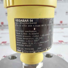 Vega Vegabar 54 Midsteel Pressure Transmitter Rev 3.80 12-30Vdc Br54.Cxga1Ghkmxe