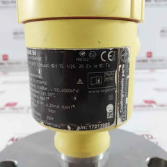 Vega Vegabar 54 Midsteel Pressure Transmitter Rev 3.80 12-30Vdc Br54.Cxga1Ghkmxe