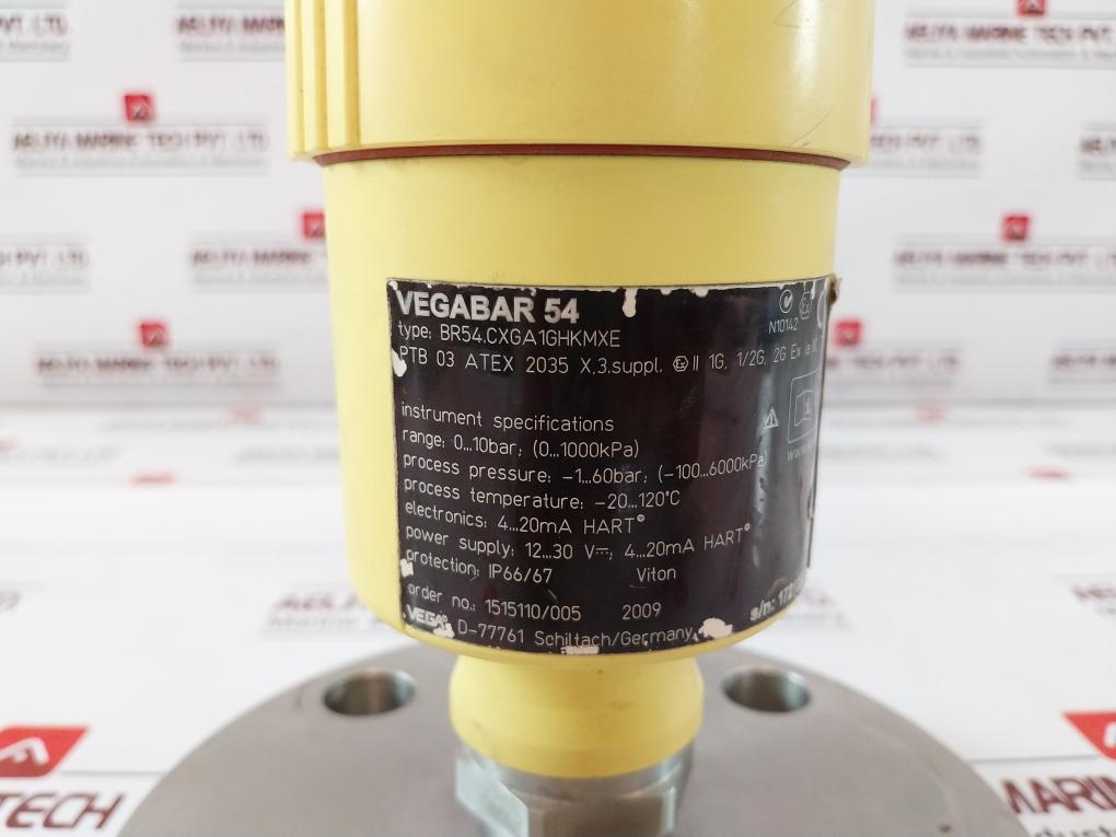 Vega Vegabar 54 Pressure Transmitter Br54.Cxga1Ghkmxe Ip66/67 Rev. 3.80