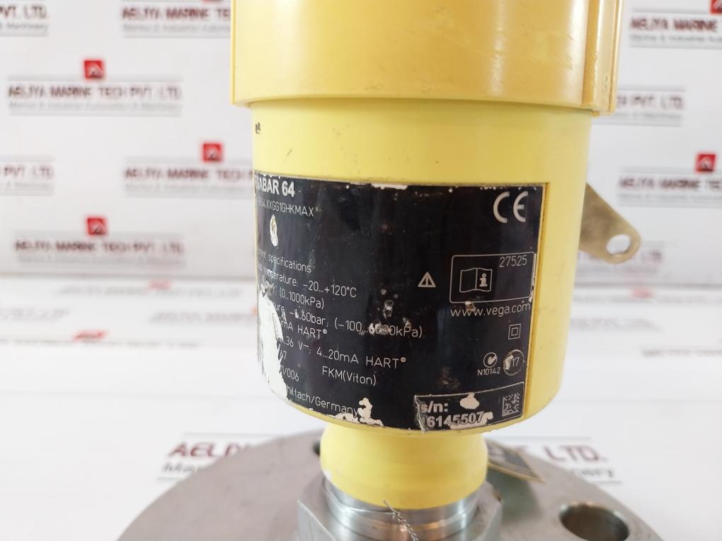 Vega Vegabar 64 Br64.Xxgg1Ghkmax Pressure Transmitter 0-10 Bar (0-1000Kpa)