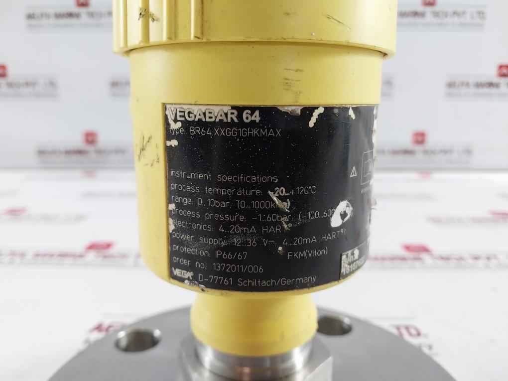 Vega Vegabar 64 Hart Pressure Transmitter 12-36V Dc 4-20 Ma Br64.Xxgg1Ghkmax