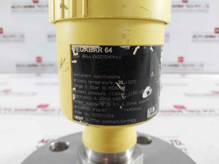 Vega Vegabar 64 Hart Pressure Transmitter 12-36V Dc 4-20 Ma Br64.Xxgg1Ghkmax