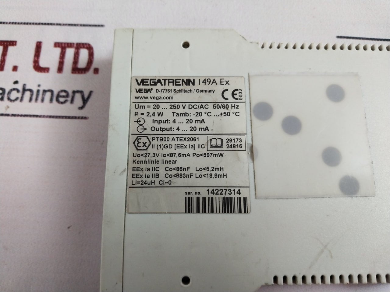 Vegatrenn 149A Ex Food Separator