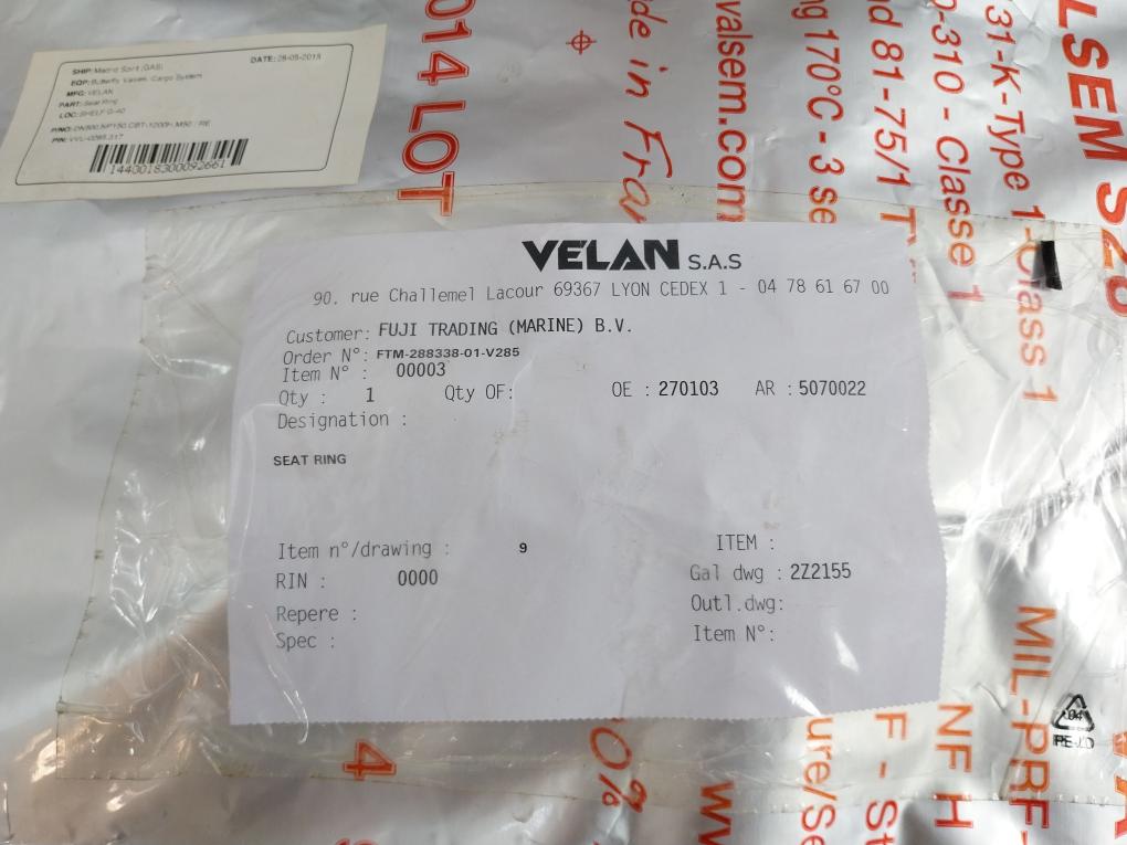 Butterfly Valve Dn500.Np150.Cbt-1200H.M50/Re Velan