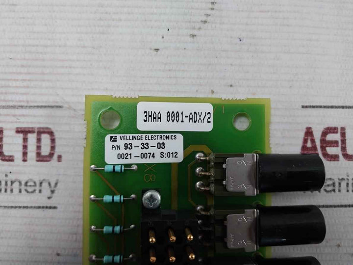 Vellinge Electronics 3Haa 0001-adx/2 Brake Release Unit 94-v0