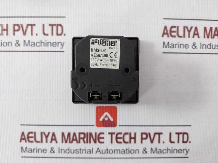 Vemer Hms-230 Panel-mounted Hour Meter230Vac (+-10%) 60Hz Ve567400