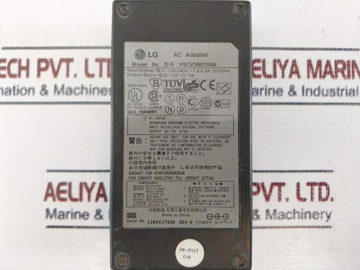 Veripos Ld5 Gg2/A2 Integrated Mobile Unit W/ Pscv360104A Ac Adapter Rev.A 85Va