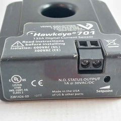 Veris Industries Hawkeye 701 135A Digital Current Sensor 600Vac (Ul)