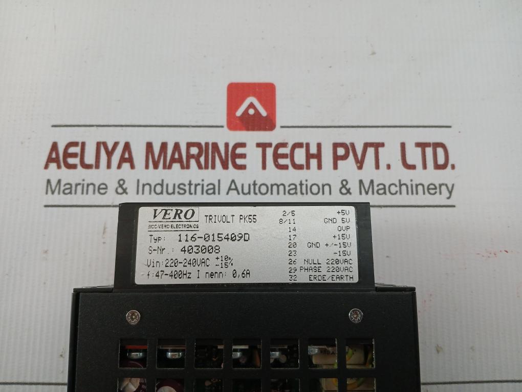 Vero Electronics Power Supply Module 116-015409D Input-110V Ac