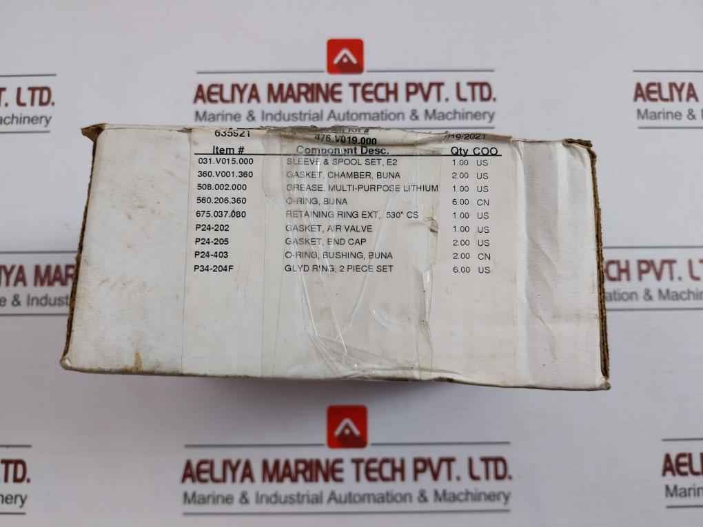 Versa-matic 476.V019.000 Air Repair Kit
