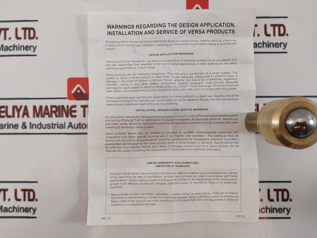 Versa 71447122 Valve, Bd018639, 2nc, 68