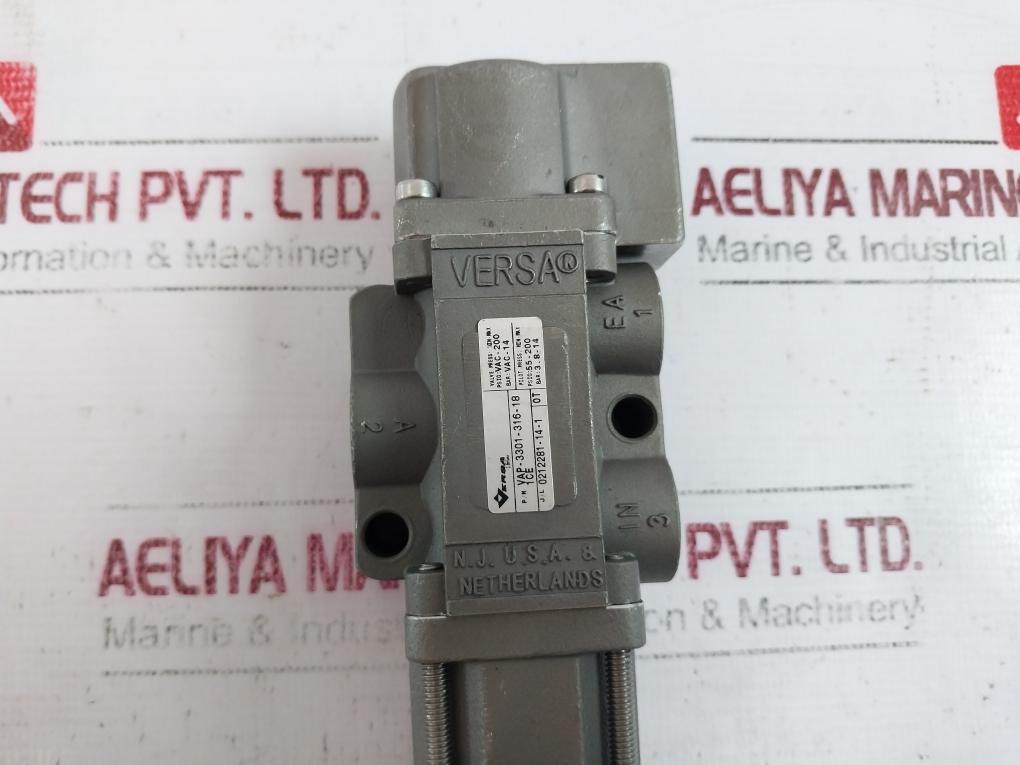 Versa Vap-3301-316-181ce Manual Reset Valve 55-200 Psig/3.8-14 Bar