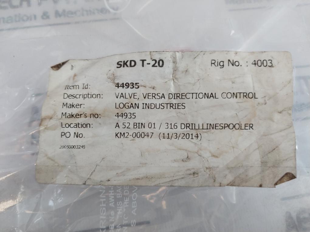 Versa Vbh-4704-ms Directional Control Valve 67518-18-1