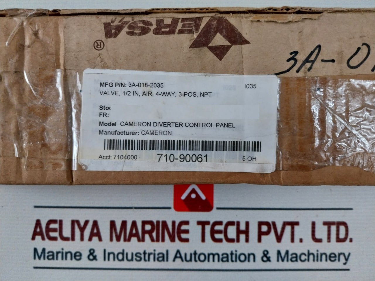 Versa Vaa-4503-135-4003P-eh6 Pneumatic Directional Valve 3A-018-2035