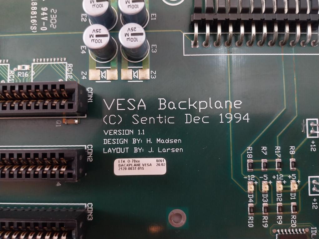 Vesa 2129-0011-011 Backplane Card Ver 1.1 2120-0037-015 94V-0
