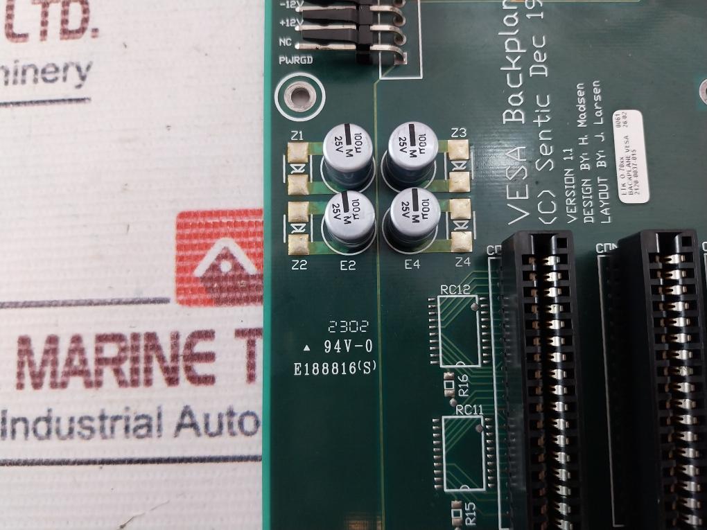 Vesa 2129-0011-011 Backplane Card Ver 1.1 2120-0037-015 94V-0