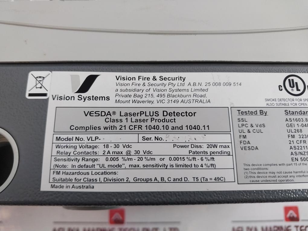 Vesda Vlp Programmer Detector 18-30Vdc